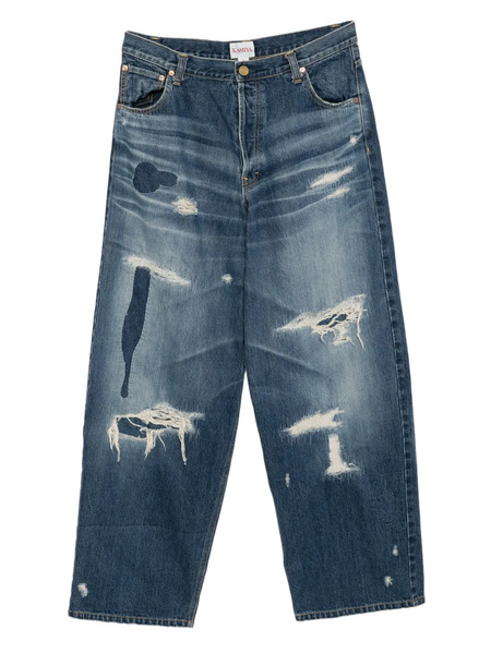  Kamiya Distressed Denim Jeans - Blue 