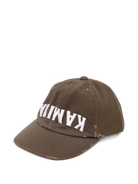  Kamiya Upside-down Distressed Cap - Brown 