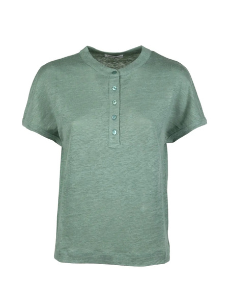  Kangra Button Short-sleeve T-shirt - Green 
