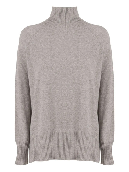  Kangra High-neck Raglan-sleeve Pullover - Grey 