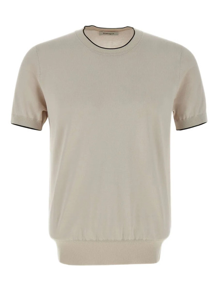  Kangra Ribbed Crew-neck T-shirt - Neutrals 