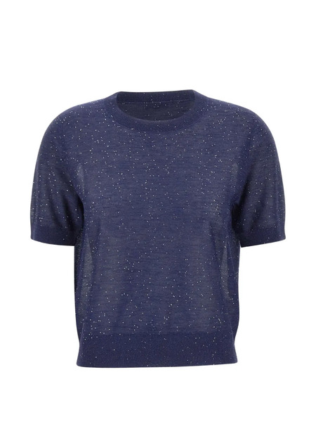  Kangra Sequin Crew-neck Sweater - Blue 