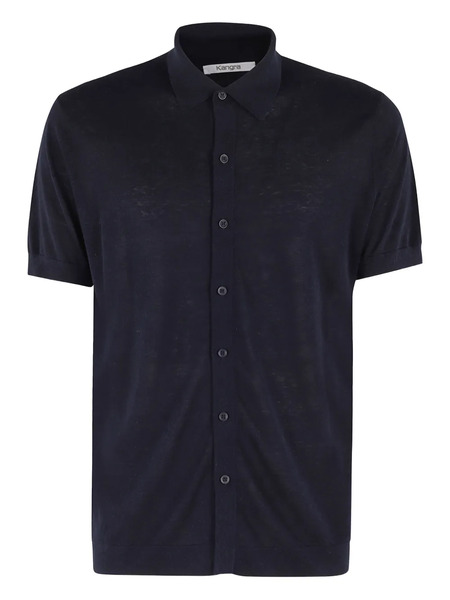  Kangra Silk-blend Shirt - 00038 Blu 