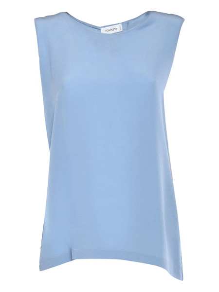  Kangra Silk-crepe Top - Blue 