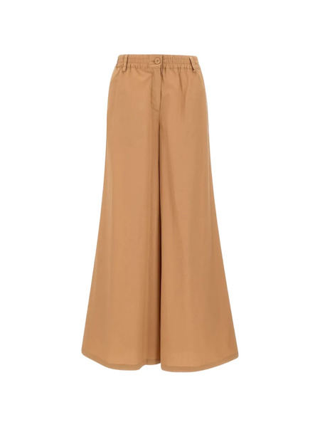  Kaos Belt-loop Palazzo Pants - Brown 