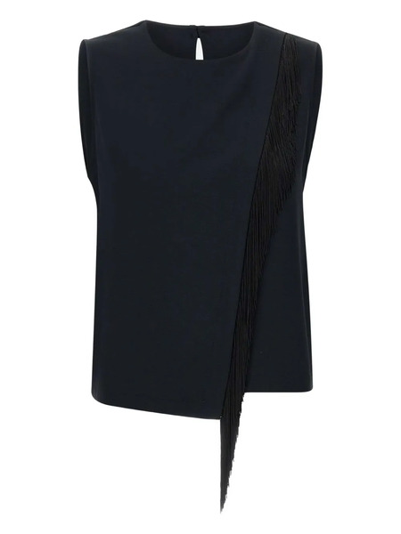  Kaos Fringe-detailing Top - Black 