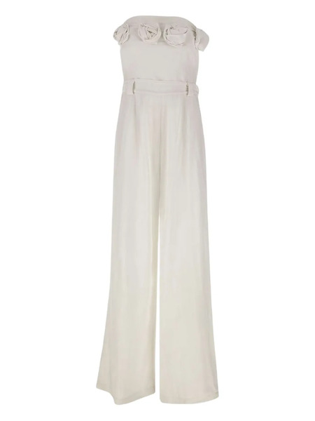 Kaos Rose-embellished Jumpsuit - White 