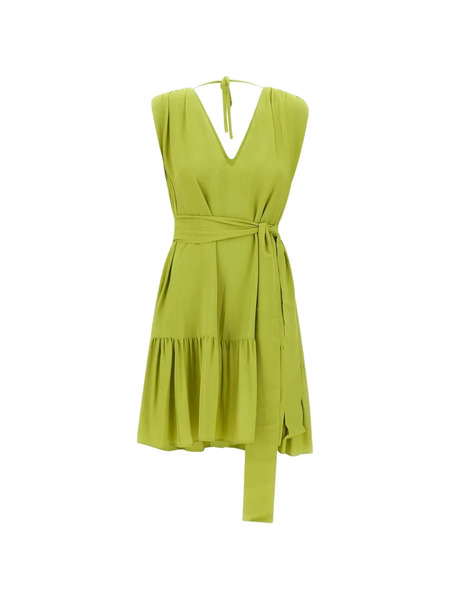  Kaos V-neck Tie Dress - Green 