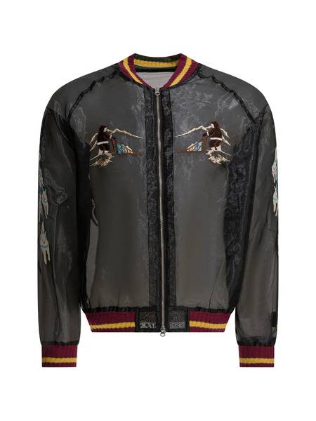  Kapital Embroidery Zip Coat - Black 
