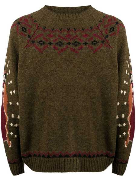  Kapital 5g Patterned-intarsia Jumper - Green 