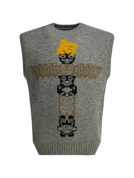  Kapital Graphic Knit Sweater - Grey 