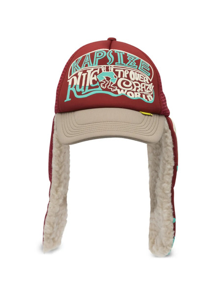  Kapital Graphic Shearling Hat - Red 