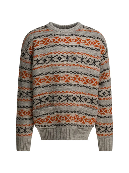  Kapital Patterned Pocket Knitwear - Grey 