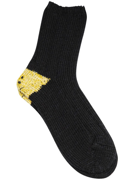  Kapital Rainbowy Happy Heel Socks - Black 