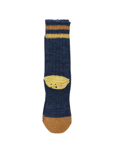  Kapital Ribbed Graphic Socks - Blue 