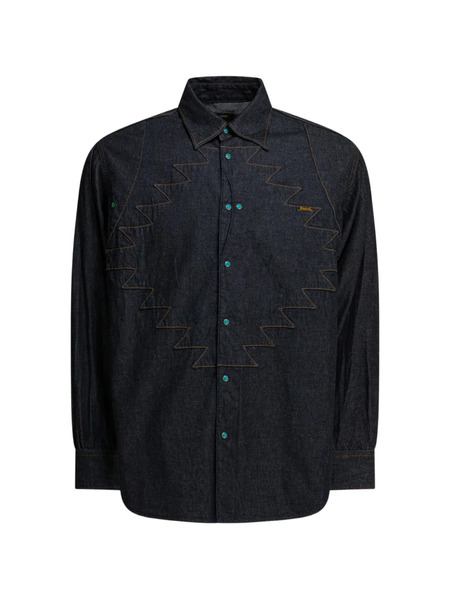  Kapital Zigzag Embroidery Shirt - Blue 