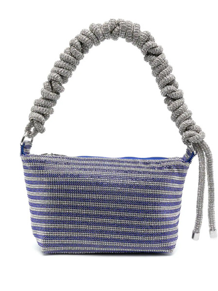  Kara Crystal Mesh Phone Cord Shoulder Bag - Blue 