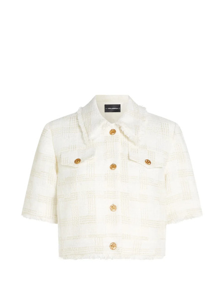  Karl Lagerfeld Button-fastening Tweed Jacket - Neutrals 