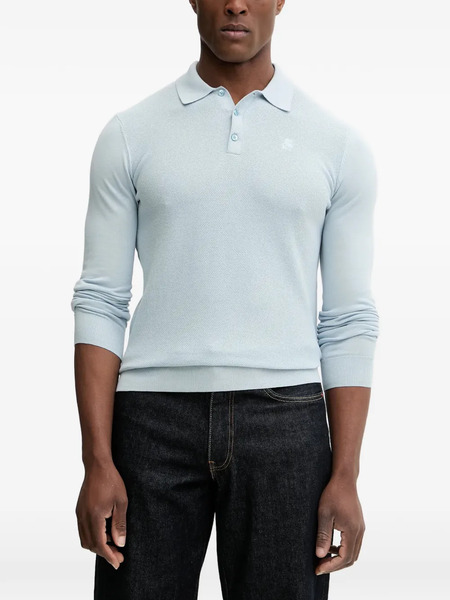  Karl Lagerfeld Button Polo Shirt - Blue 
