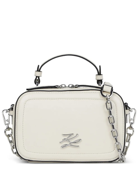  Karl Lagerfeld Chain-strap Crossbody Bag - White 