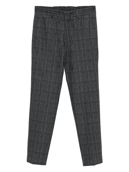  Karl Lagerfeld Checked Drawstring Trousers - Black 