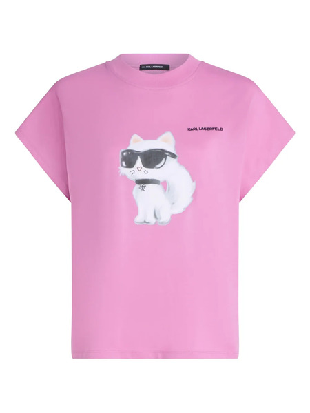  Karl Lagerfeld Choupette-print Oversized T-shirt - Pink 