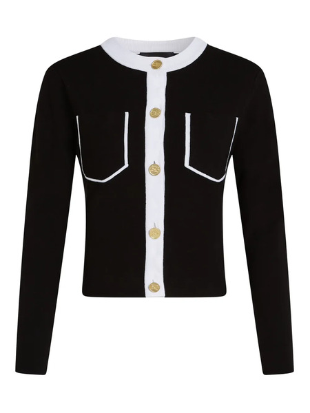  Karl Lagerfeld Contrast-piping Cardigan - Black 