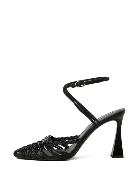  Karl Lagerfeld Debutante Leather Sandals - Black 