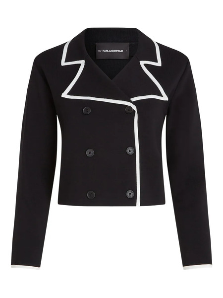  Karl Lagerfeld Double-breasted Cardigan - Black 