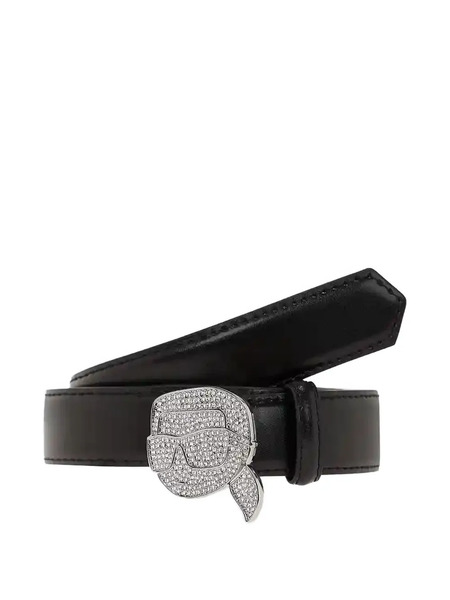  Karl Lagerfeld Embellished-buckle Belt - Black 