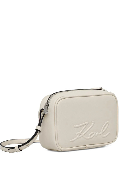  Karl Lagerfeld Embossed-logo Cross Body Bag - Neutrals 