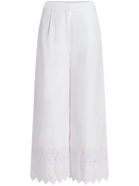 Karl Lagerfeld Embroidered Trousers - White 