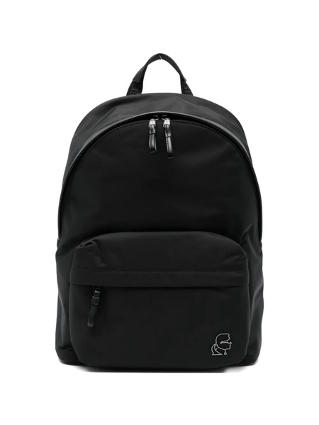  Karl Lagerfeld Front Zip Pocket Backpack - Black 