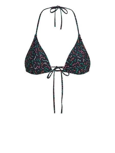  Karl Lagerfeld Geometric-print Triangle Bikini Top - Black 