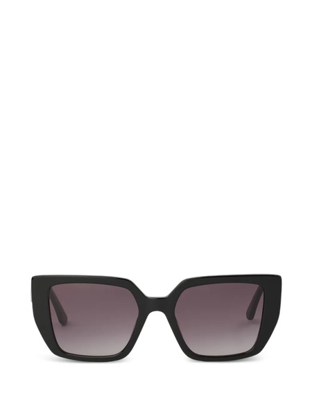  Karl Lagerfeld Glam Autograph Logo Square-frame Sunglasses - Black 