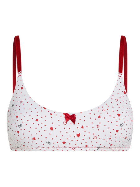  Karl Lagerfeld Heart-print Bralette - White 