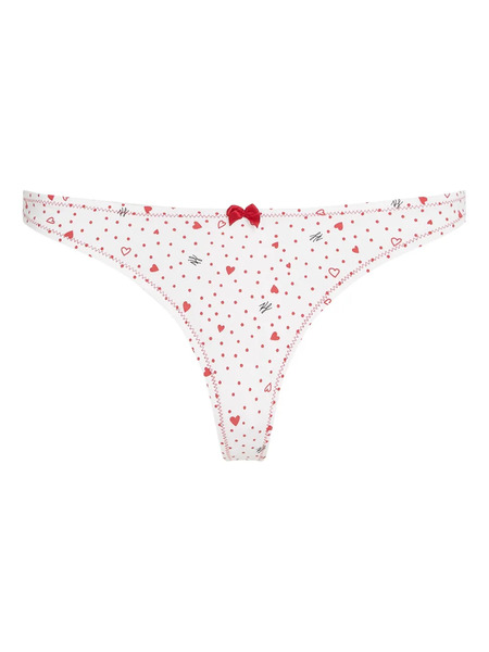  Karl Lagerfeld Heart-print Thong - White 