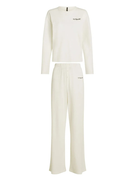  Karl Lagerfeld Hotel Karl Sheer Pyjama Set - Neutrals 