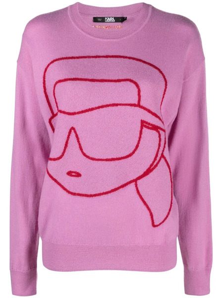  Karl Lagerfeld Ikon 2.0 Crew Neck Sweater - Pink 
