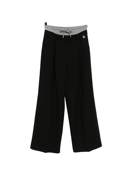  Karl Lagerfeld Ikon Double-waistband Trousers - Black 