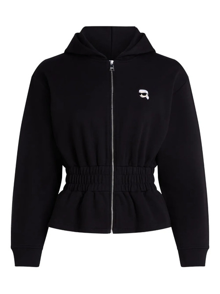  Karl Lagerfeld Ikon Logo-patch Hoodie - Black 