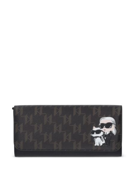  Karl Lagerfeld Ikon Monogram Wallet - Brown 