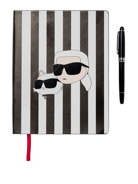  Karl Lagerfeld Ikon Notebook And Pen Set - Black 