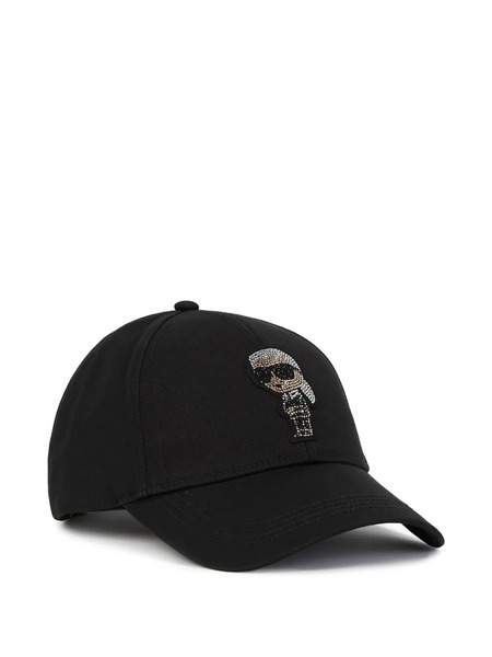  Karl Lagerfeld Ikon Rhinestone Cap - Black 