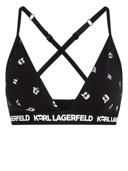  Karl Lagerfeld Ikonik 2.0 Padded Bralette - Black 