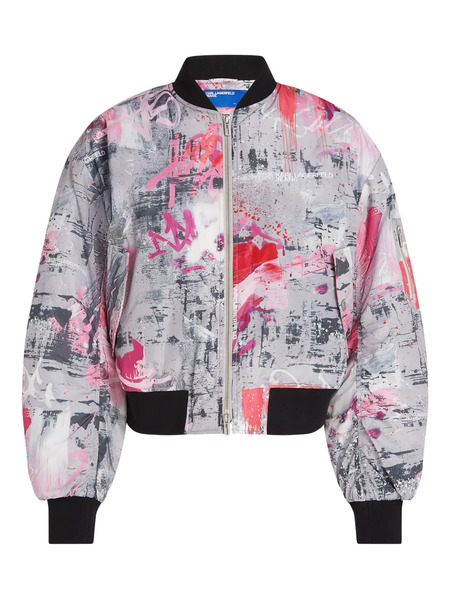  Karl Lagerfeld Jeans All-over Print Bomber Jacket - Grey 