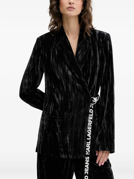  Karl Lagerfeld Jeans Belted Blazer - Black 