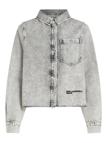  Karl Lagerfeld Jeans Bleached Denim Shirt - Grey 
