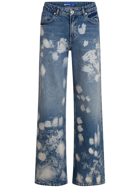  Karl Lagerfeld Jeans Bleached Wide-leg Jeans - Blue 