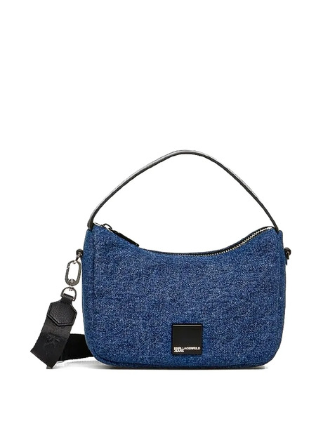  Karl Lagerfeld Jeans Box Logo Denim Crossbody Bag - Blue 